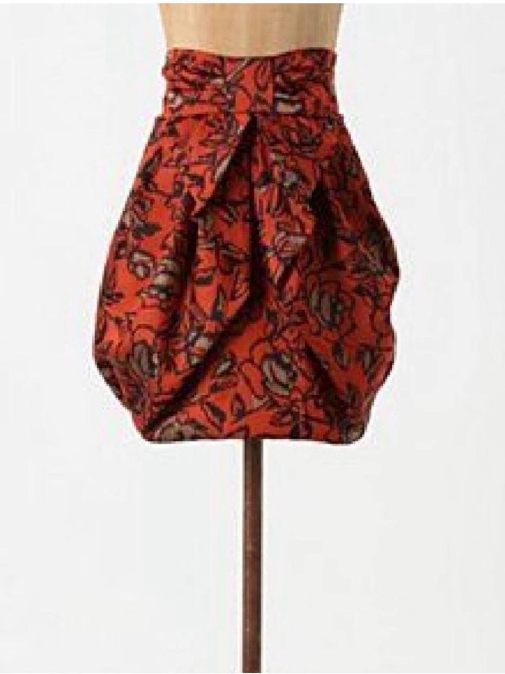 Anthropologie EVA FRANCO Bubble MISSIVE Rose Print balloon Mini Skirt - Size 6